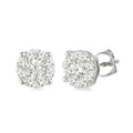 1/2 Ctw Shine Bright Round Cut Diamond Stud Earrings in 14K White Gold