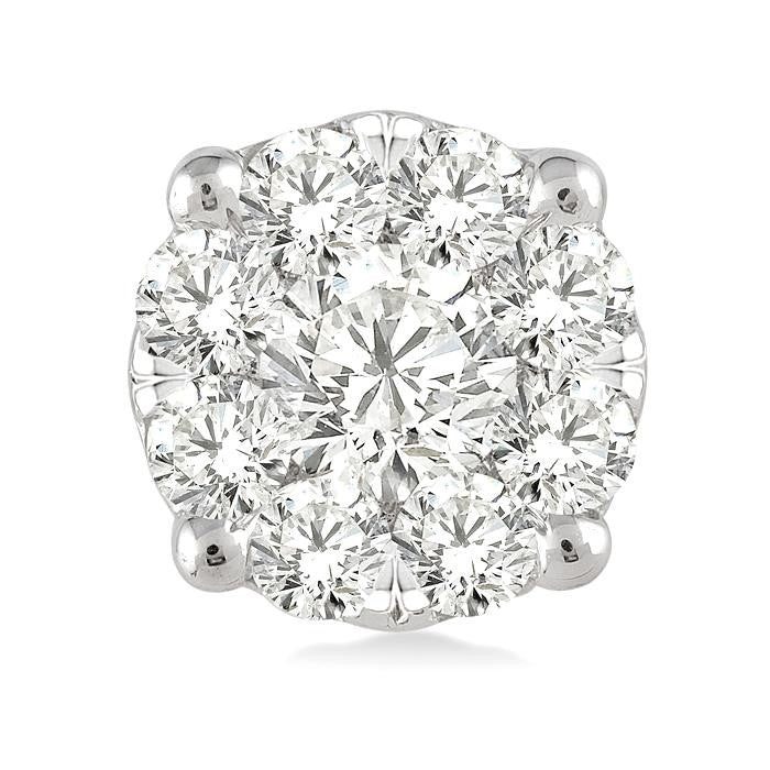 1/2 Ctw Shine Bright Round Cut Diamond Stud Earrings in 14K White Gold