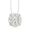 1/2 Ctw Shine Bright Round Cut Diamond Pendant in 14K White Gold with Chain