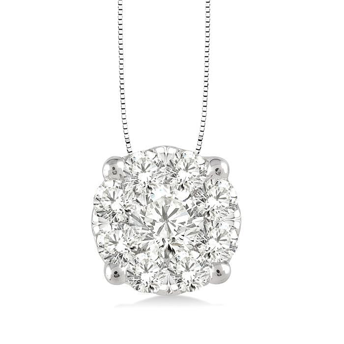 Elysian Lysandra Round Shape Shine Bright Essential Diamond Solitaire Pendant