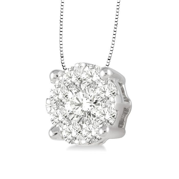 Elysian Lysandra Round Shape Shine Bright Essential Diamond Solitaire Pendant