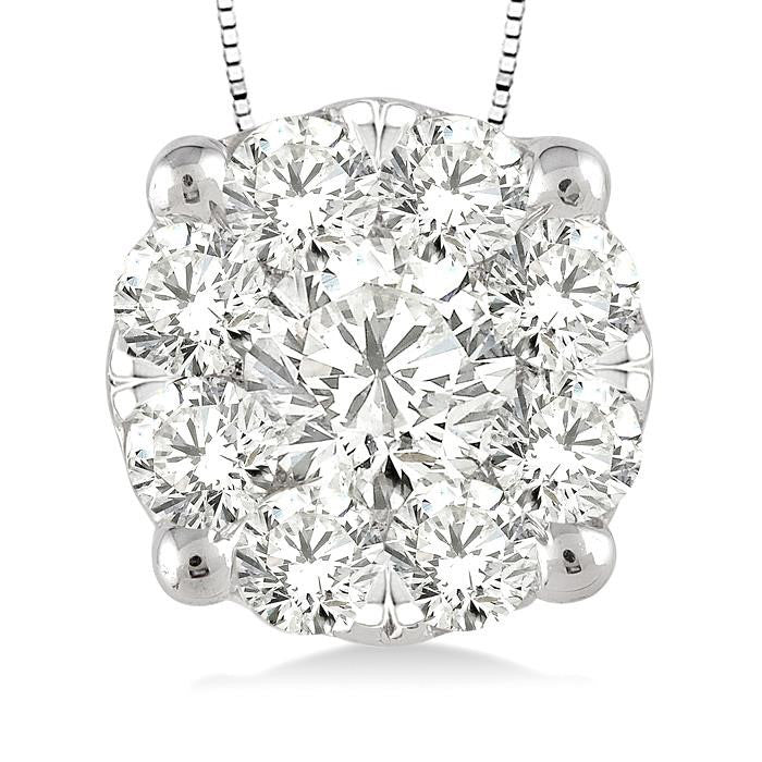 Elysian Lysandra Round Shape Shine Bright Essential Diamond Solitaire Pendant