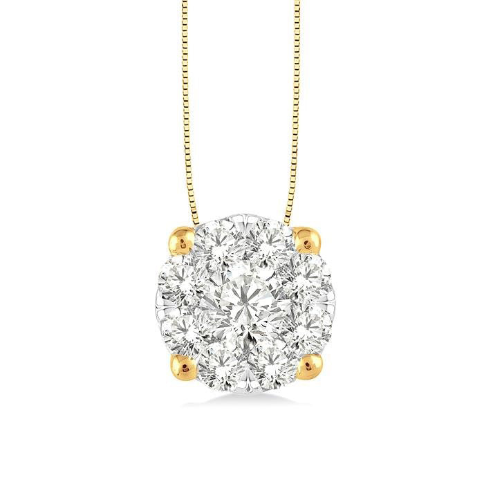Étoile Seraph Round Shape Shine Bright Essential Diamond Solitaire Pendant