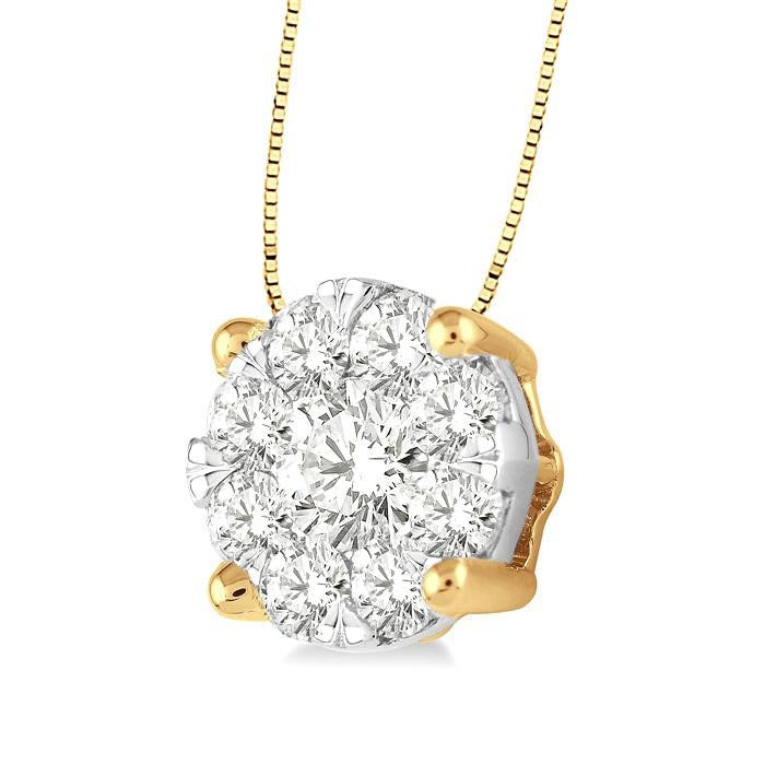Étoile Seraph Round Shape Shine Bright Essential Diamond Solitaire Pendant