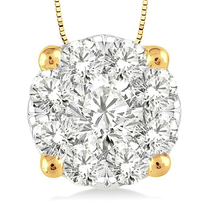 Étoile Seraph Round Shape Shine Bright Essential Diamond Solitaire Pendant