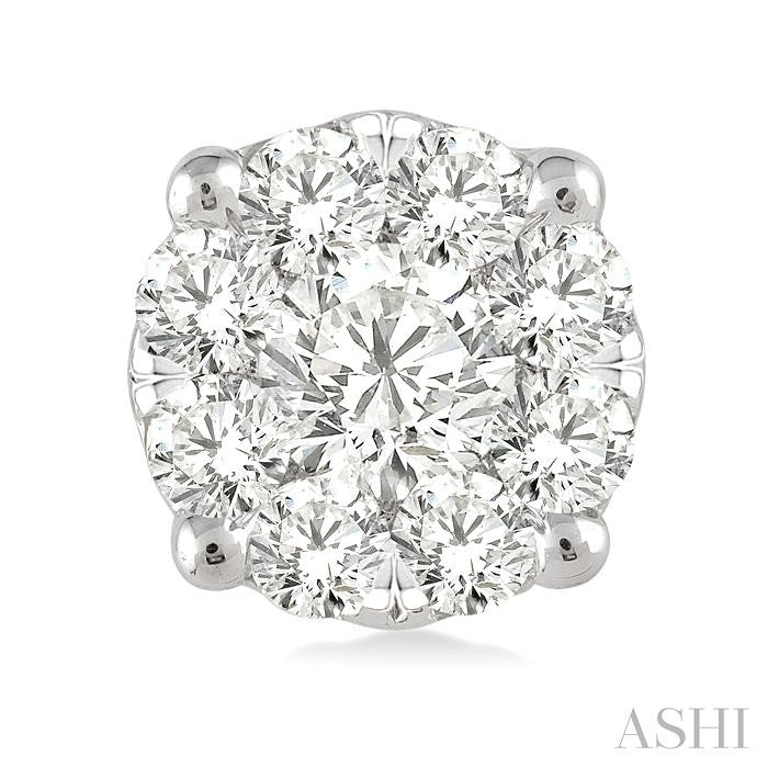1/2 Ctw Shine Bright Round Cut Diamond Stud Earrings in 14K White Gold