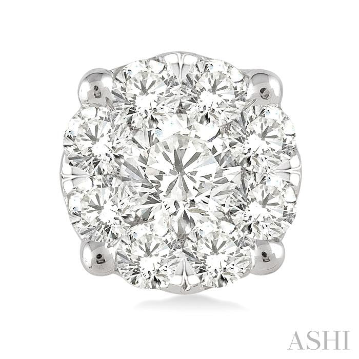 1/2 Ctw Shine Bright Round Cut Diamond Stud Earrings in 14K White Gold