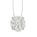 1/3 Ctw Shine Bright Round Cut Diamond Pendant in 14K White Gold with Chain