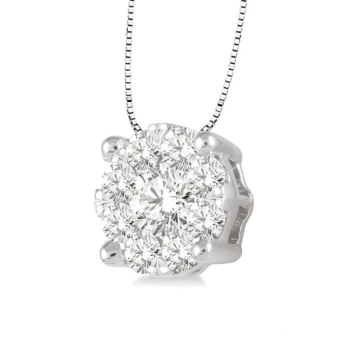 Ophelia Round Shape Shine Bright Essential Diamond Solitaire Pendant