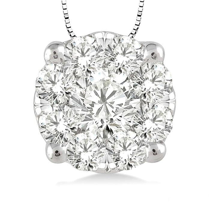 Ophelia Round Shape Shine Bright Essential Diamond Solitaire Pendant