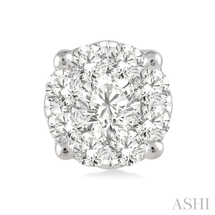 1/3 Ctw Shine Bright Round Cut Diamond Stud Earrings in 14K White Gold