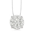 1/4 Ctw Shine Bright Round Cut Diamond Pendant in 14K White Gold with Chain