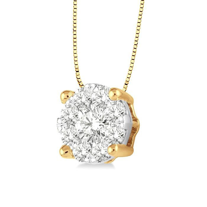 Fable Artemis Round Shape Shine Bright Essential Diamond Solitaire Pendant