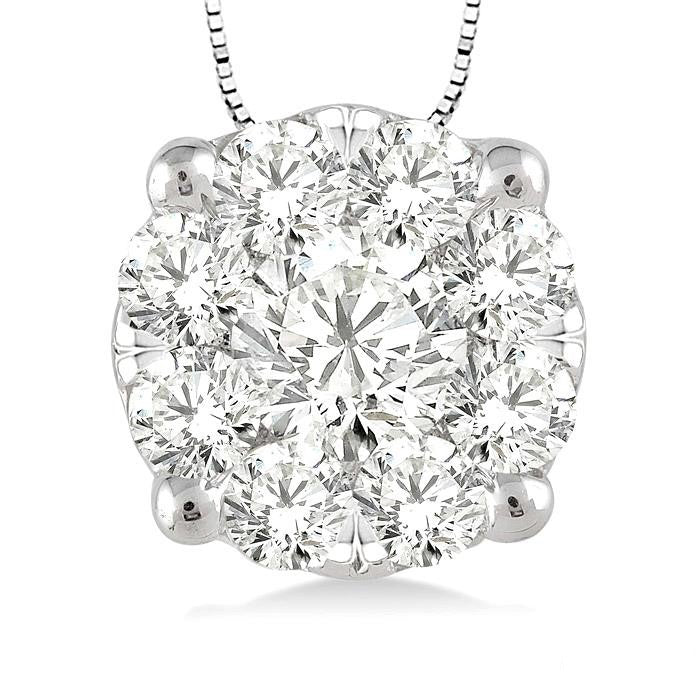 Gaia Round Shape Shine Bright Essential Diamond Solitaire Pendant