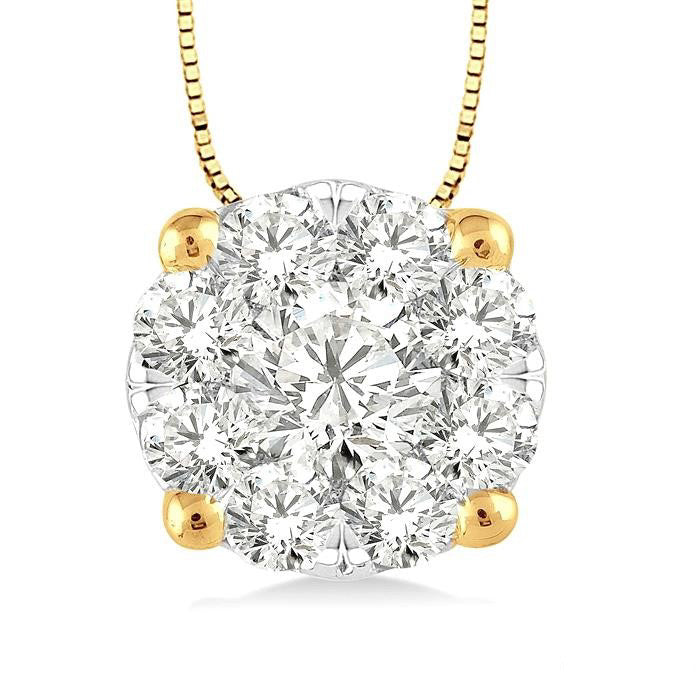 Heritage Noblesse Round Shape Shine Bright Essential Diamond Solitaire Pendant
