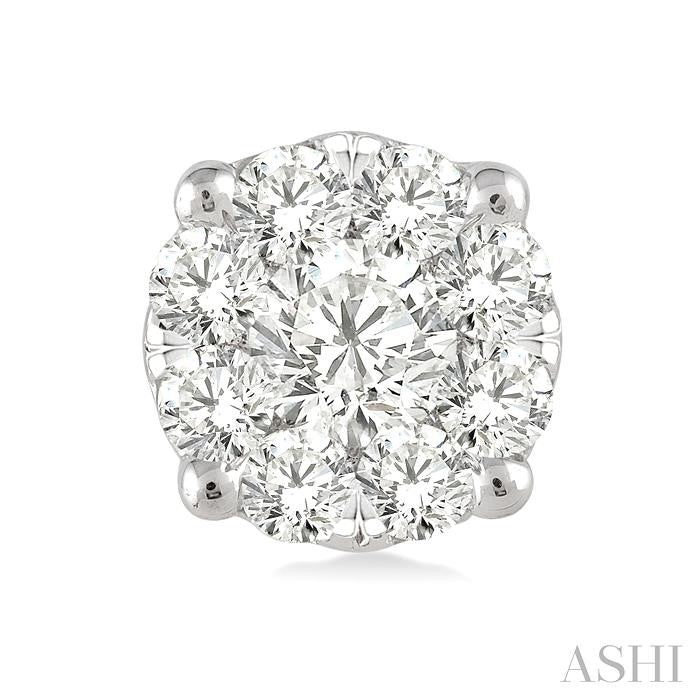 1/4 Ctw Shine Bright Round Cut Diamond Stud Earrings in 14K White Gold