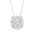 1/8 Ctw Shine Bright Round Cut Diamond Pendant in 14K White Gold with Chain