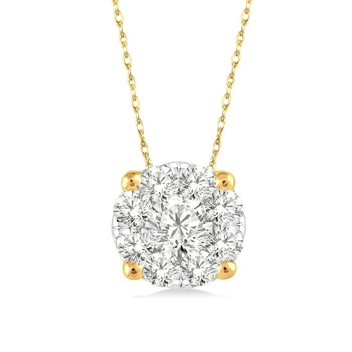 Artemis Aurora Round Shape Shine Bright Essential Diamond Solitaire Pendant