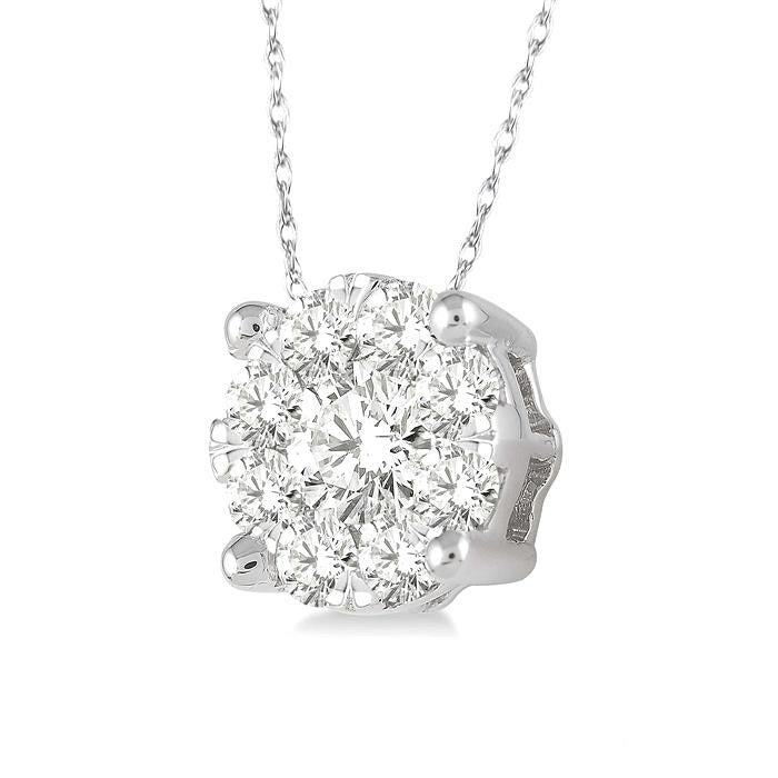 Hera Round Shape Shine Bright Essential Diamond Solitaire Pendant