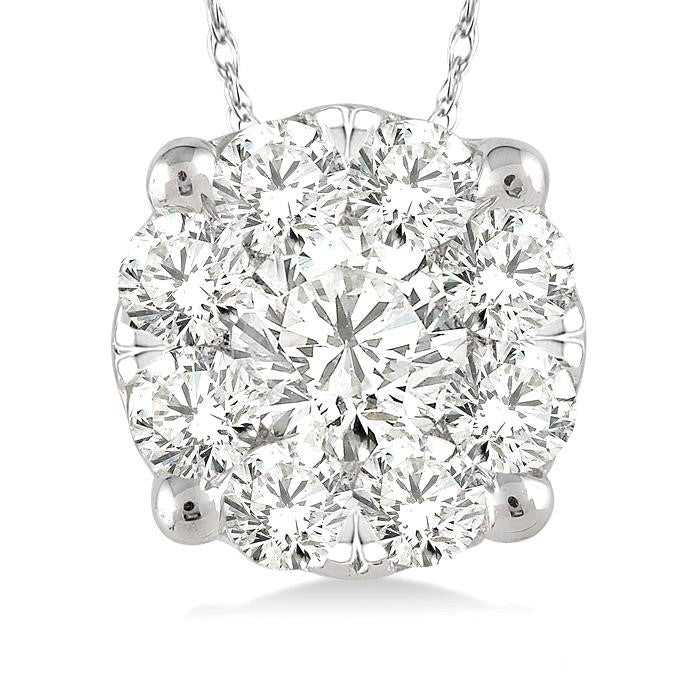 Hera Round Shape Shine Bright Essential Diamond Solitaire Pendant