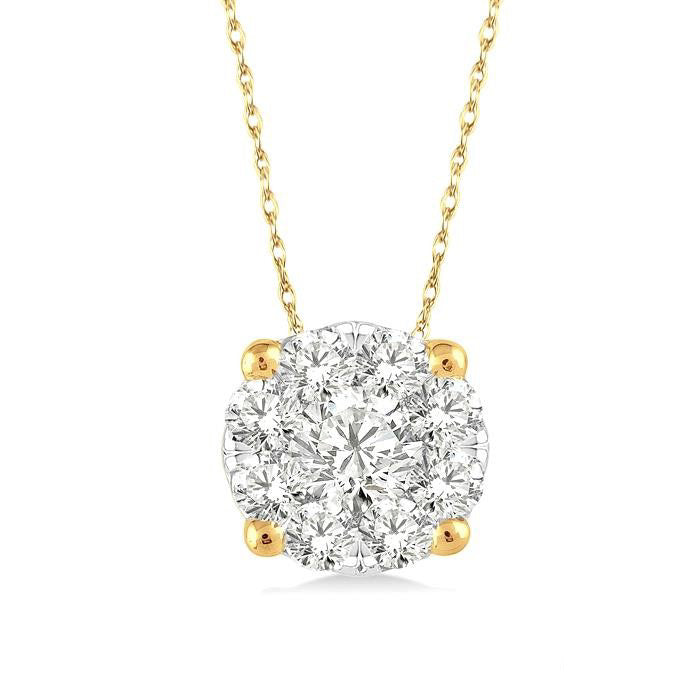 Jubilee Nerissa Round Shape Shine Bright Essential Diamond Solitaire Pendant