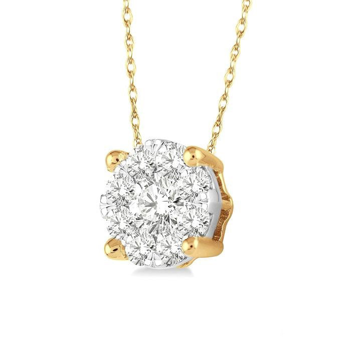 Jubilee Nerissa Round Shape Shine Bright Essential Diamond Solitaire Pendant