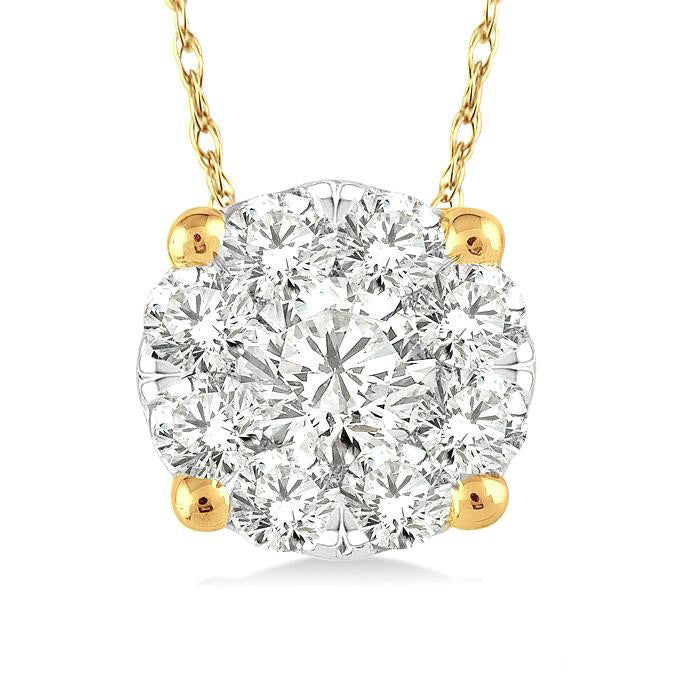 Jubilee Nerissa Round Shape Shine Bright Essential Diamond Solitaire Pendant