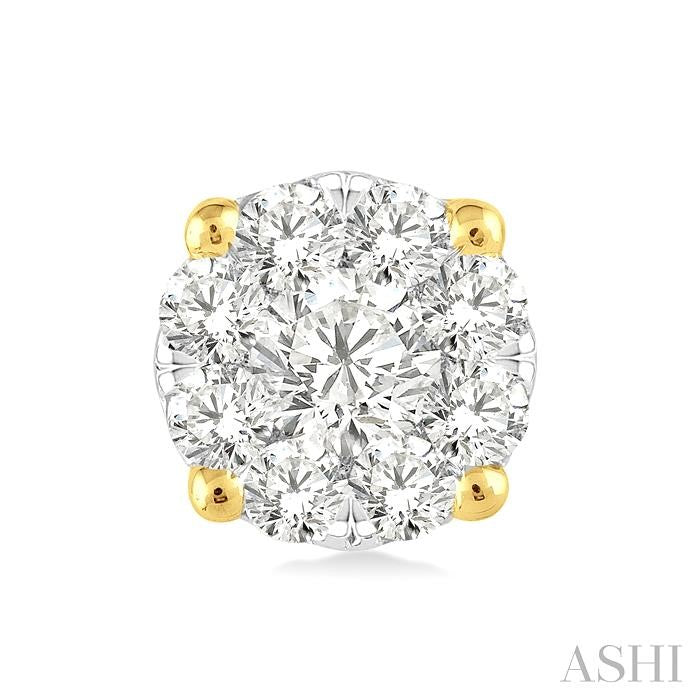 1/6 Ctw Shine Bright Round Cut Diamond Stud Earrings in 14K Yellow Gold