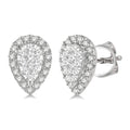 Pear Shape Halo Shine Bright Essential Diamond Earrings