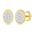 Oval Shape Shine Bright Essential Diamond Earrings