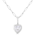 Calypso Tansy Heart Shape Bezel Set Paperclip Diamond Fashion Pendant