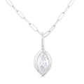 Xanthe Isolde Marquise Shape Bezel Set Paperclip Diamond Fashion Pendant