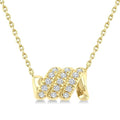 1/10 Ctw Round Cut Diamond Twine Fashion Pendant With Chain in 10K Yellow Gold