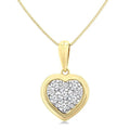 Heart Bezel Set Shine Bright Diamond Fashion Pendant
