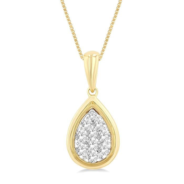 Clover Regalia Pear Shape Shine Bright Diamond Fashion Pendant