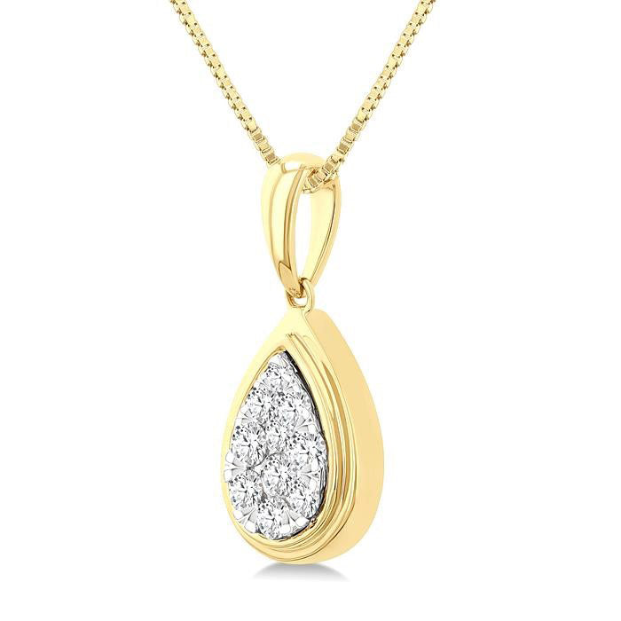 Clover Regalia Pear Shape Shine Bright Diamond Fashion Pendant