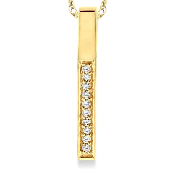 Tide Cyra Vertical Bar Diamond Pendant