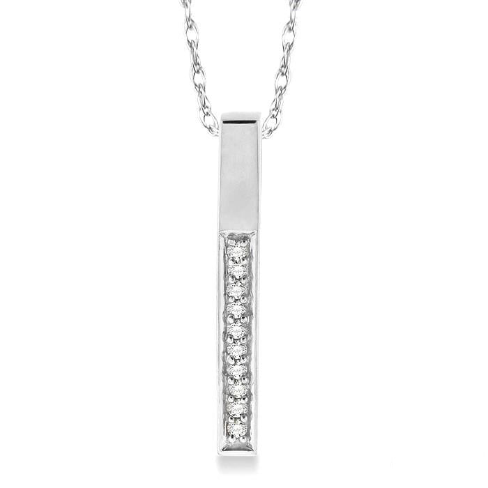 Halcyon Aquila Vertical Bar Diamond Pendant