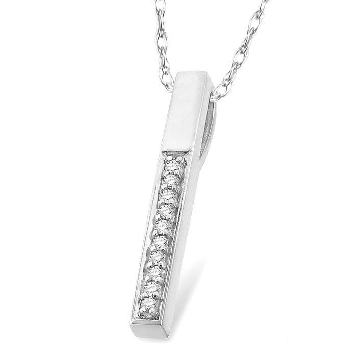 Halcyon Aquila Vertical Bar Diamond Pendant