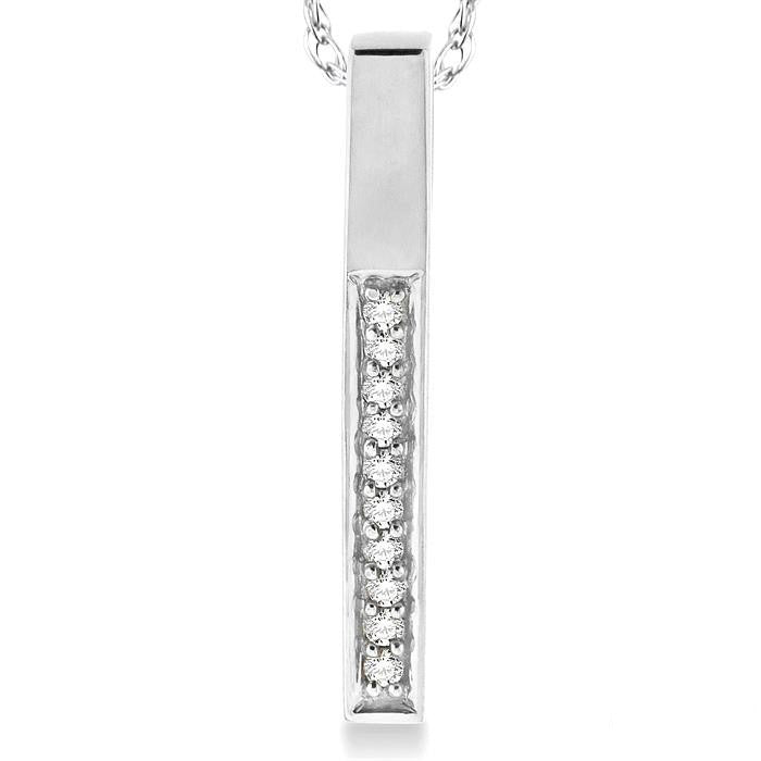 Halcyon Aquila Vertical Bar Diamond Pendant