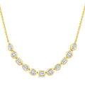 1 Ctw Mixed Cut Diamond Fashion Necklace in 14K Yellow Gold