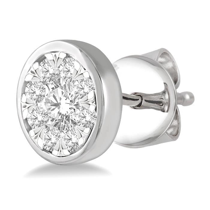 Round Shape Shine Bright Essential Diamond Earrings