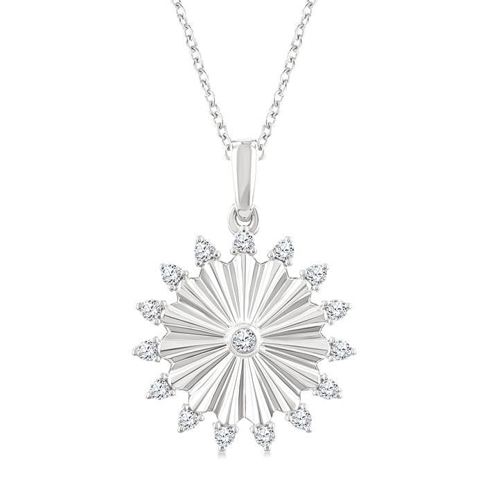 Symphony Orion Circle Fluted Diamond Fashion Pendant