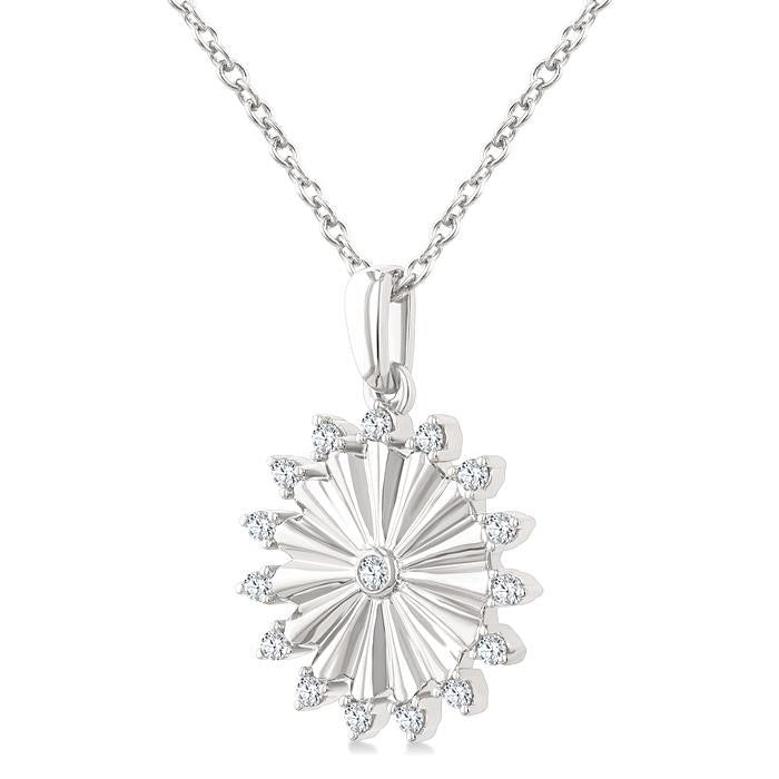 Symphony Orion Circle Fluted Diamond Fashion Pendant