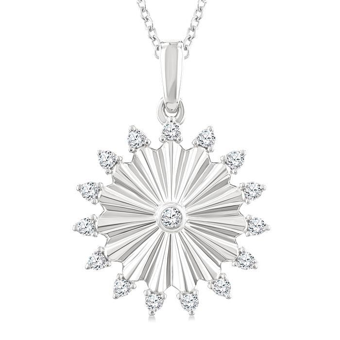 Symphony Orion Circle Fluted Diamond Fashion Pendant