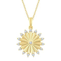 Aster Ultramarine Circle Fluted Diamond Fashion Pendant
