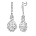 VerLo LuxNoIon 14K White Gold Diamond Pave Earrings