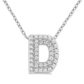 Bubble 'D' Initial Diamond Pendant