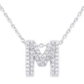 Kestrel Xenia Bubble 'M' Initial Diamond Pendant