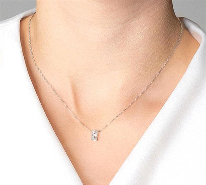 1/10 Ctw Bubble Accent Initial 'A' Round Cut Diamond Fashion Pendant With Chain in 10K Yellow Gold